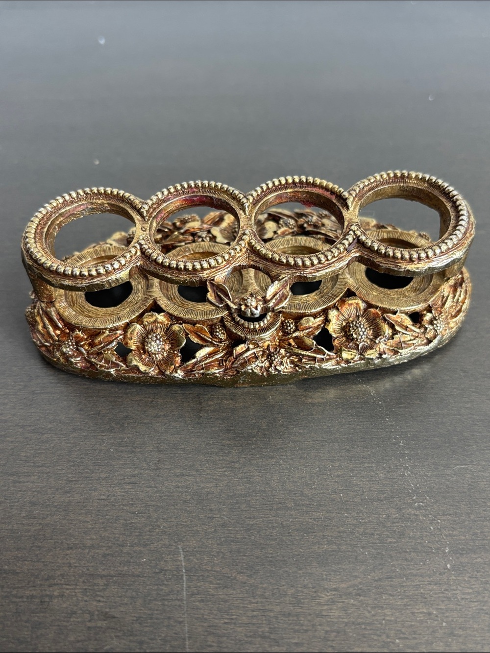 Vintage Matson Ormolu Brass Lipstick Holder 4.25 inches